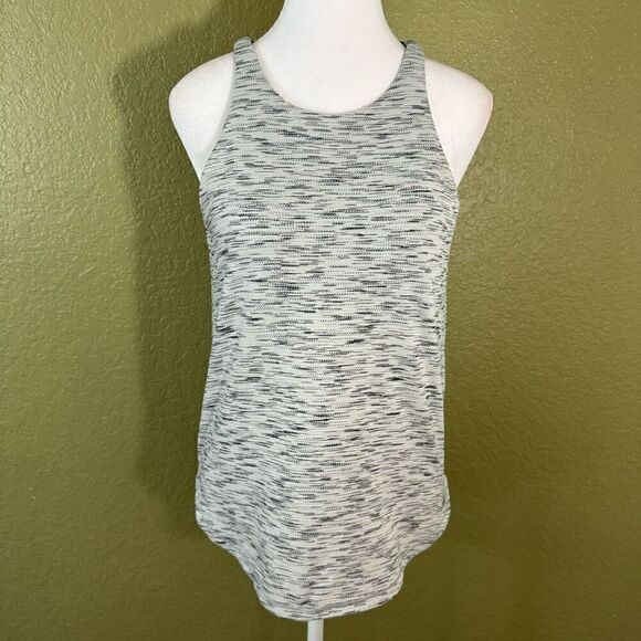 Lululemon Women's 4 Raise The Barre 2-in-1 Tank Space Dye Gray Black Athletic - Picture 1 of 6